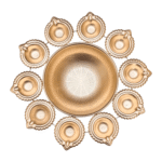 Gifts Byte Golden Multi-Diya Pooja Thali - Image 3