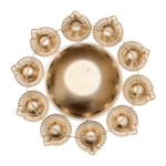 Gifts Byte Golden Multi-Diya Pooja Thali - Image 4