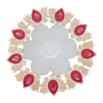 Gifts Byte Red Leaf & White Lotus Pooja Thali - Image 3