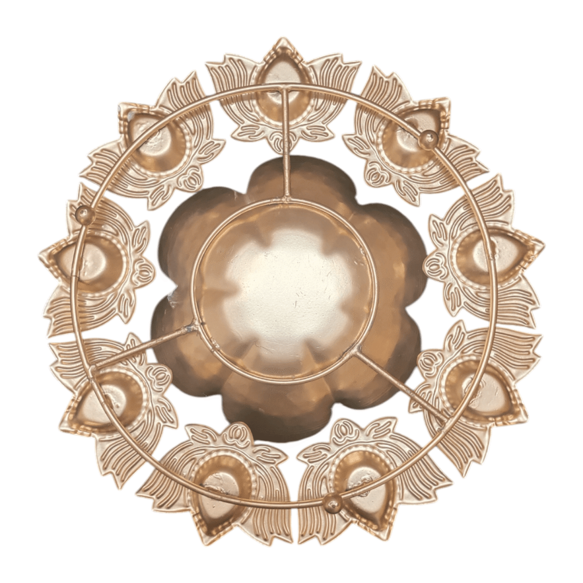 Gifts Byte Red Leaf & White Lotus Pooja Thali - Image 4