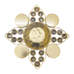 Gifts Byte Crystal Lotus Pooja Thali with Candle Holders - Image 4