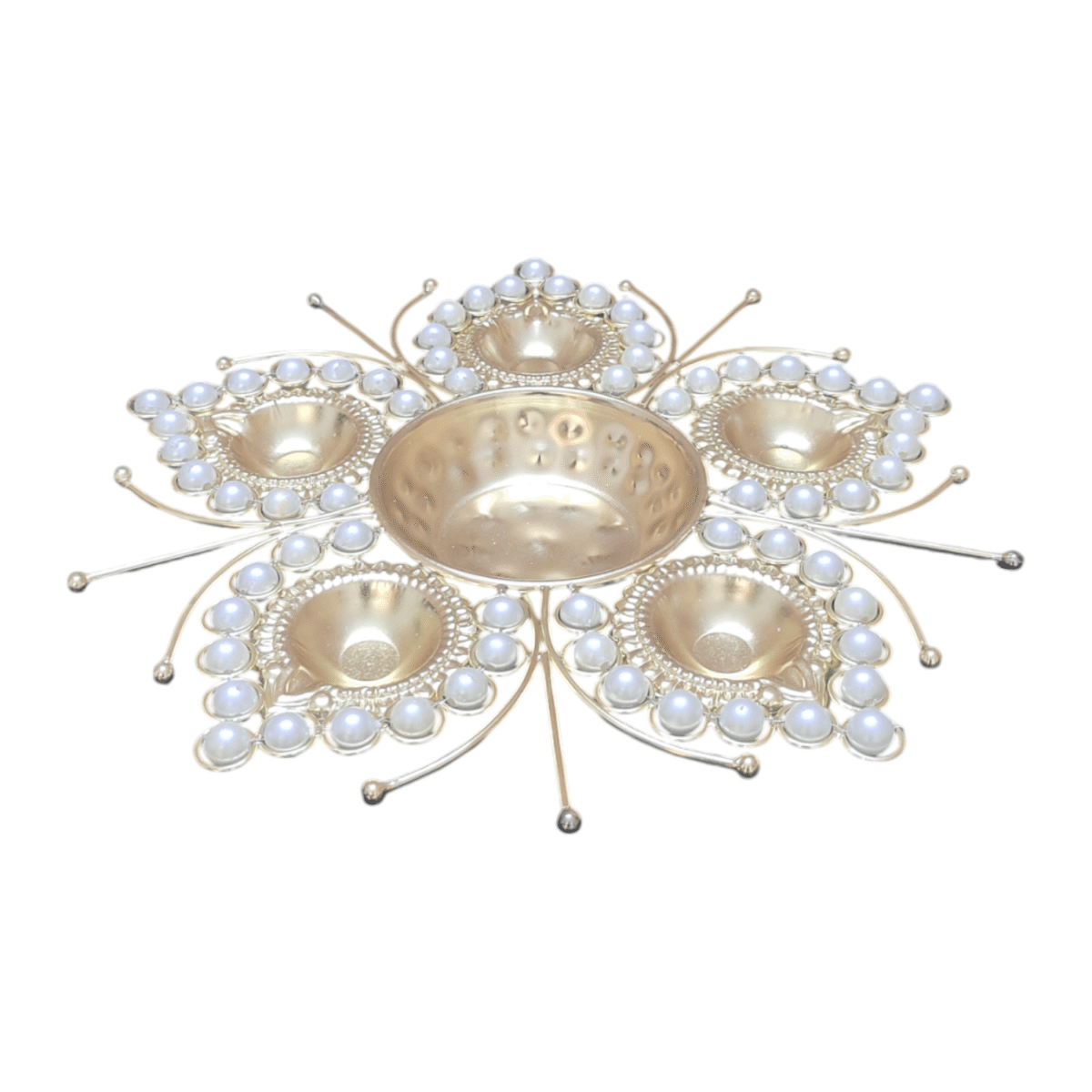 Gifts Byte Pearl Blossom Pooja Thali - Image 2