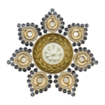 Gifts Byte Crystal-Studded Flower Pooja Thali - Image 3
