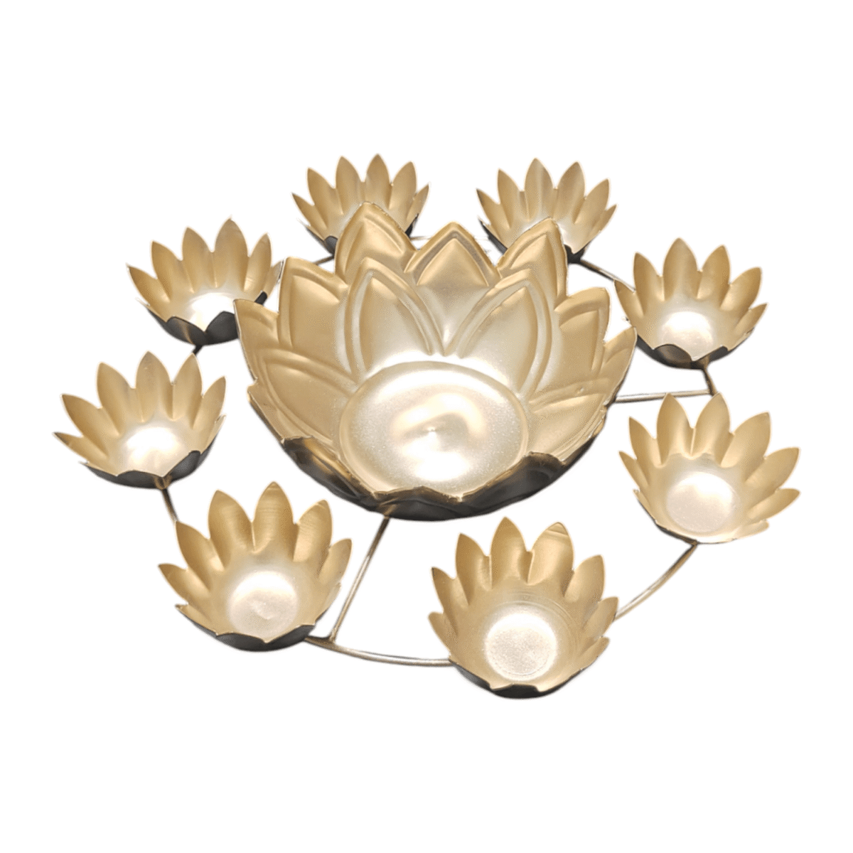 Gifts Byte Golden Lotus Multipurpose Pooja Thali - Image 2