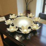 Gifts Byte Golden Lotus Diya Pooja Thali