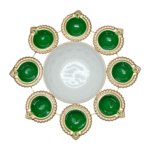 Gifts Byte Green and Gold Decorative Diya Thali - Image 3