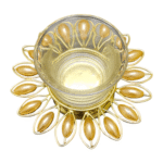Gifts Byte Peach Pearl Glass Tealight Holder - Image 2