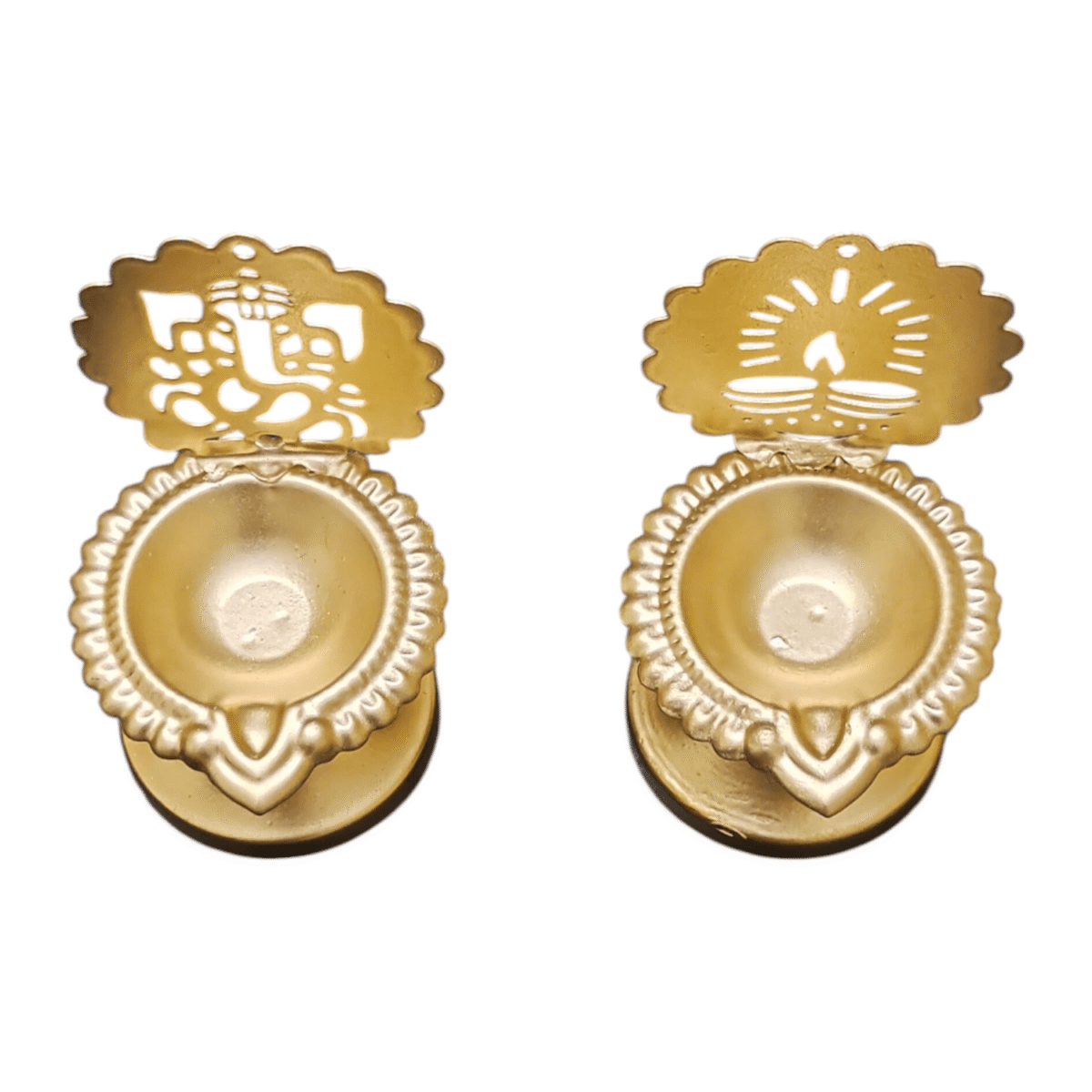 Gifts Byte Golden Decorative Deepak Set (Set of 2) - Image 3