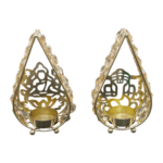 Gifts Byte Crystal Teardrop Lakshmi-Ganesha Tealight Holders (Set of 2) - Image 2