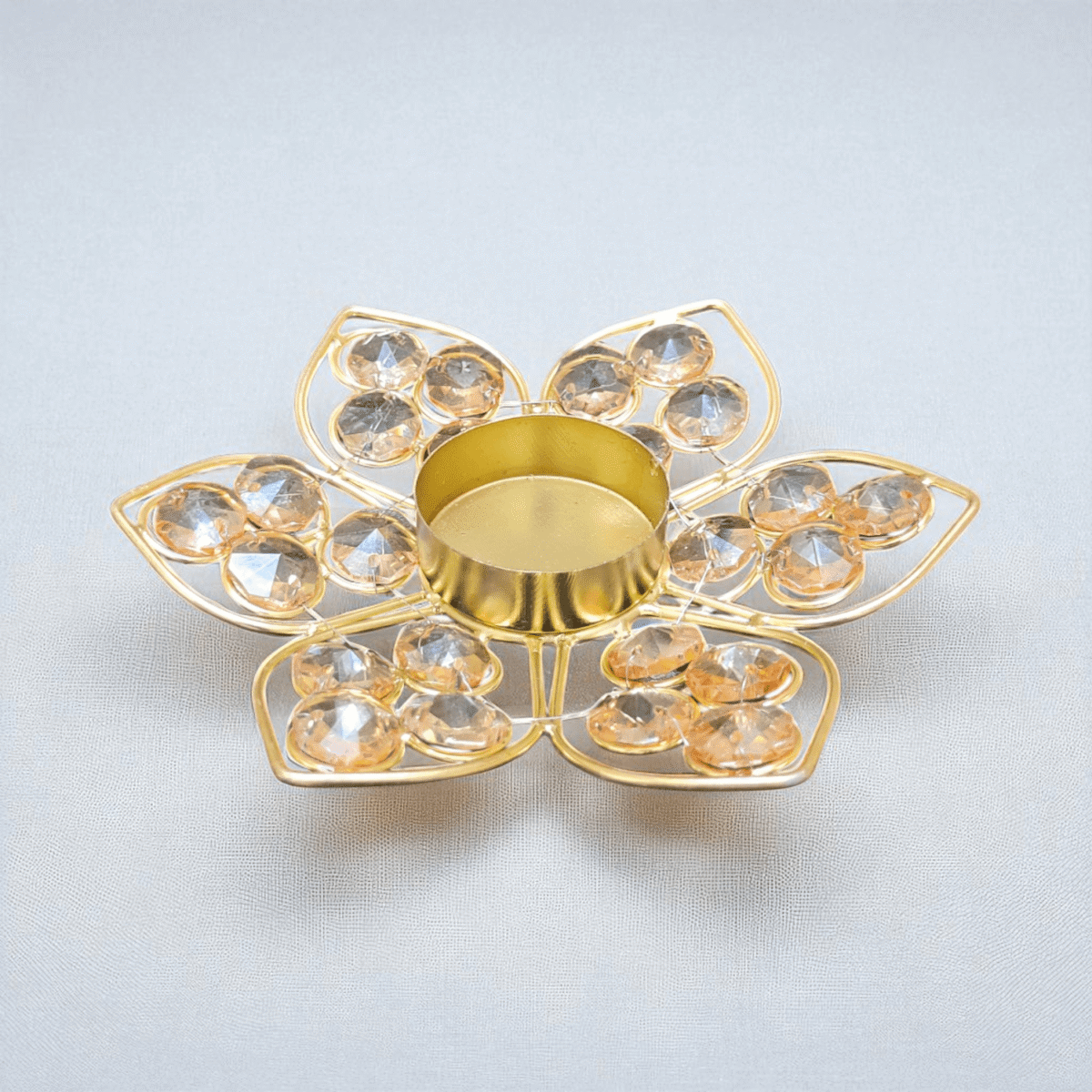 Gifts Byte Crystal Lotus Tealight Holder - Image 1