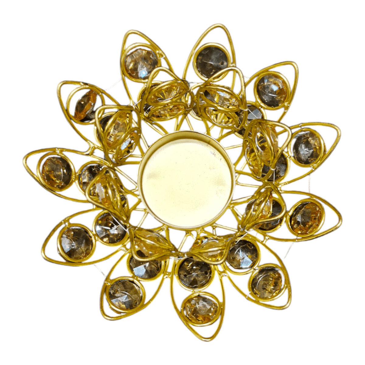 Gifts Byte Crystal Lotus Layered Tealight Holder - Image 3