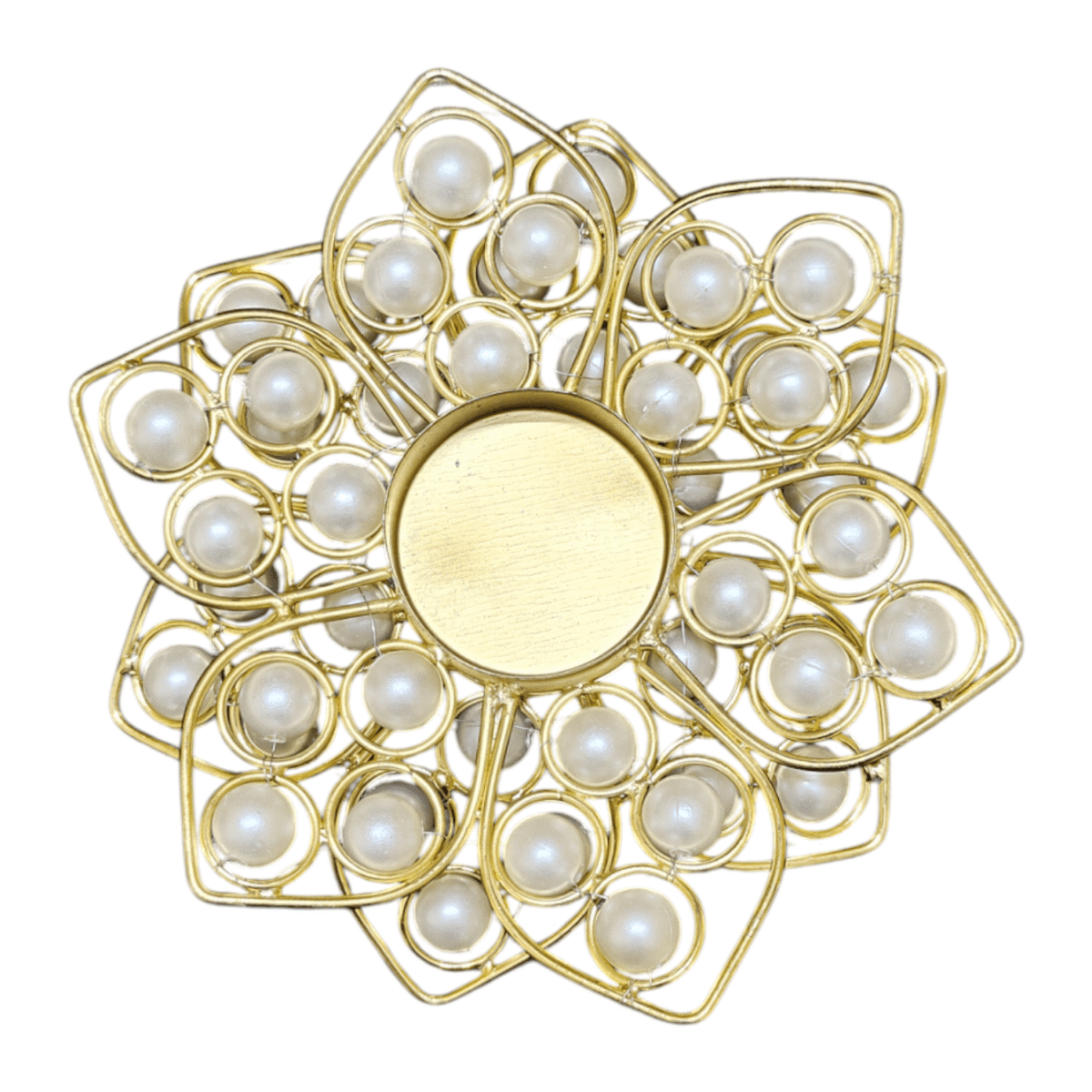 Gifts Byte Pearl-Embellished Lotus Tealight Holder - Image 2