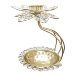 Gifts Byte Dual Crystal Lotus Tealight & Bowl Stand - Image 3