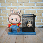 Labu Cartoon Desk Organizer Pen Stand with Metal Mesh Holder