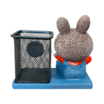 Labubu Cartoon Desk Organizer Pen Stand with Metal Mesh Holder - Image 4