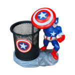 Captain Cartoon Desk Organizer Pen Stand with Metal Mesh Holder - Image 4