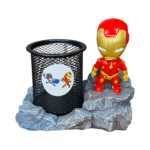 Iron Cartoon Desk Organizer Pen Stand with Metal Mesh Holder - Image 2