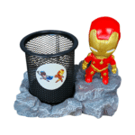 Iron Cartoon Desk Organizer Pen Stand with Metal Mesh Holder - Image 3