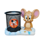 Jerri Cartoon Desk Organizer Pen Stand with Metal Mesh Holder - Image 2