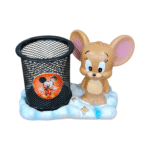 Jerri Cartoon Desk Organizer Pen Stand with Metal Mesh Holder - Image 3