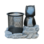 Panther Cartoon Desk Organizer Pen Stand with Metal Mesh Holder - Image 3