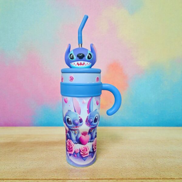 Stich Cartoon Printed Stainless Steel Insulated Flask Bottle