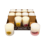 Gifts Byte Scented Pillar Candle with Dried Flower Design for Home Decor & Gifting - Image 2