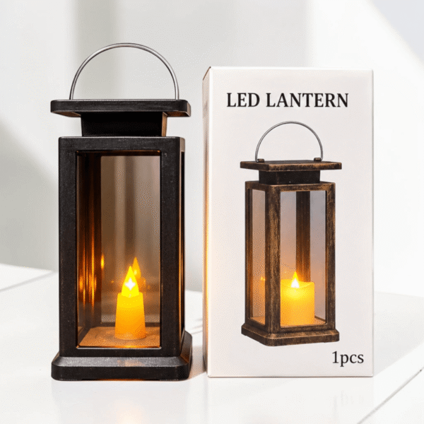 Gifts Byte LED Lantern Decorative Light – 8.5 Inch, Warm LED Candle Effect