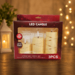 Gifts Byte Elegant LED Flameless Candle Set with Fairy Lights - Set of 3 - Image 3
